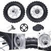 2.50-10 Front & Rear Tire Rim Wheel Set with Drum Brake for Hon-da CRF50 XR50 BBR KLX Dirt Bike, Alloy Material Wear-Resistant Anti-Skid Direct Replacement view 4
