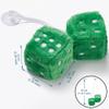 JSCARLIFE Fuzzy Plush Dice 2.95, Retro Square Plush Hanging Mirror Fuzzy Dices for Car Interior Ornament Decoration (Green) view 2