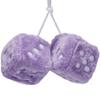 JSCARLIFE Fuzzy Plush Dice 2.95, Retro Square Plush Hanging Mirror Fuzzy Dices for Car Interior Ornament Decoration (Purple) view 1