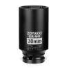 ZOYAKKI 1/2" Drive x 30 mm Deep 6 PT Impact Socket, CR-MO,1/2-inch Drive 6 Point Axle Nut Socket for Easy Removal of Axle Shaft Nuts (Metric 30MM) view 1