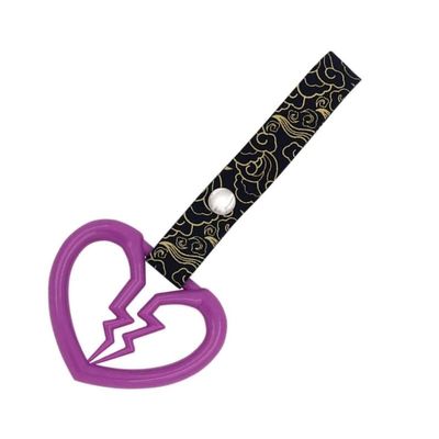 BROKEN HEART Purple JDM TSURIKAWA RING SUBWAY TRAIN BUS HANDLE STRAP CHARM DRIFT