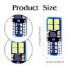 OtpOutopa 194 LED Bulb, Super Bright 168 2825 T10 W5W 3030 8SMD Chipset Replacement Bulbs for Car Interior Dome Map Door Courtesy License Plate Lights 12V (Red,2PCS) view 2