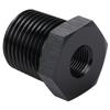 Podavelle 1/2 NPT Male to 1/8 NPT Female Bushing Reducer Adapter Fitting Aluminum Black view 1