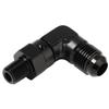 Podavelle 6AN Male Flare to 1/8 NPT Pipe Swivel 90 Degree Fitting Adapter Connector Aluminum Black view 3