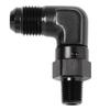 Podavelle 6AN Male Flare to 1/8 NPT Pipe Swivel 90 Degree Fitting Adapter Connector Aluminum Black view 4