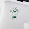 2 Pcs - No Background Decal Stickers of Daisy Flower Drawing 2 (Green) Premium Waterproof Vinyl Decal Stickers for Laptop Phone Accessory Helmet Car Window Mug Tuber Cup Door NVCSKUS600074GR090622 view 3