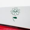 2 Pcs - No Background Decal Stickers of Daisy Flower Drawing 2 (Green) Premium Waterproof Vinyl Decal Stickers for Laptop Phone Accessory Helmet Car Window Mug Tuber Cup Door NVCSKUS600074GR090622 view 4