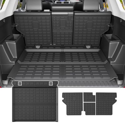 powoq Cargo Mat & Backrest Mats Compatible with 2010-2024 Toyota 4Runner