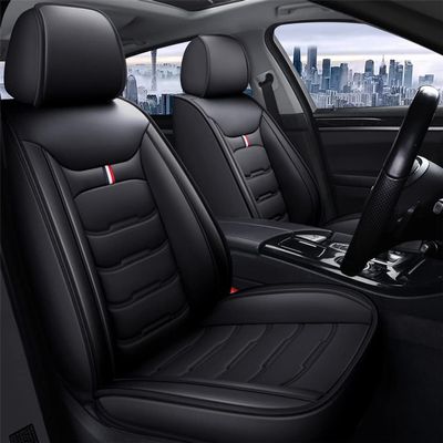 BPOOBP Standard 5 Seats Car Seat Covers Fit for Ben#z ML-Class(ML420/450/430/500/55AMG) Vehicles Front&Rear Seat Protector Waterproof Leather Seat Cushion(Black)