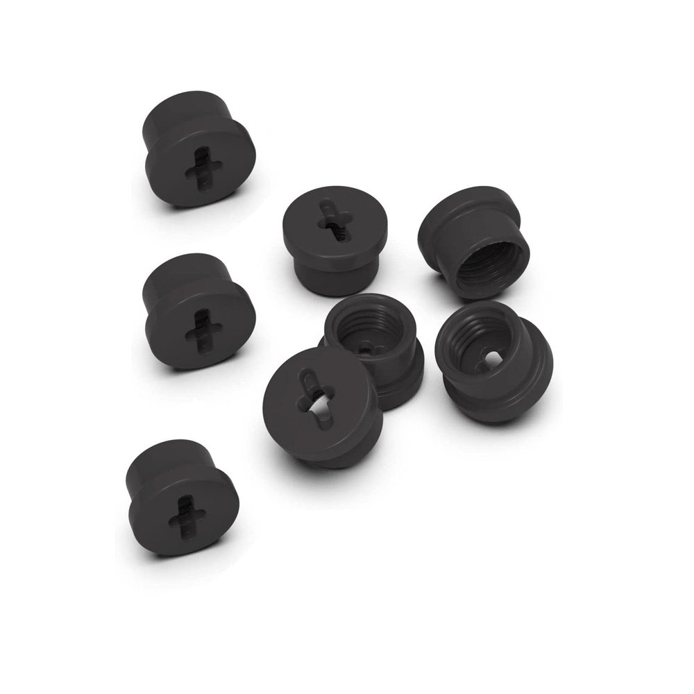 JILINWEI 8Pcs Bladder Valve Screws for Riddell Speedflex Helmet & Speed Lcon, High Impact Resistant Valve Cap, Black