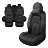 Iceleather Luxury Car Seat Covers for Chevrolet Equinox 2005-2025,Waterproof Soft Breathable PU Leather Seat Cover with Storage Pockets(Classic Black,Full Set with Pillow) view 1