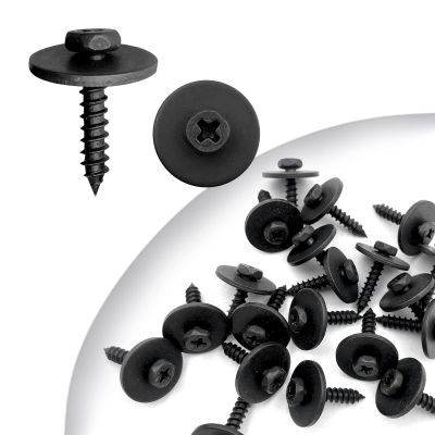 10Pcs Metal Black Car Screw Body Bumper Hood Retainer Clips A15100800ux0092
