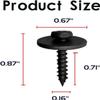 10Pcs Metal Black Car Screw Body Bumper Hood Retainer Clips A15100800ux0092 view 2