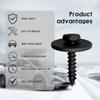 10Pcs Metal Black Car Screw Body Bumper Hood Retainer Clips A15100800ux0092 view 3