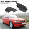 Aramox Side Mirror Covers Fit for 3 Series E46 Sedan 1998?2005, Horn Left Right Side Door Rearview Mirror Covers (Carbon Fiber ) view 3