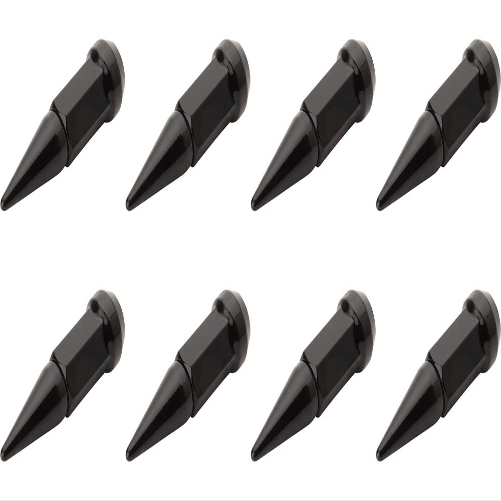 (8 Pack) Tusk Spike Tapered Lug Nut 12mm x 1.50mm Thread Pitch Black for Polaris RZR Pro R 4 Sport 2022