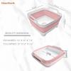 Collapsible Wash Basin 9L, Foldable Dish Tub with Drain Plug, Portable Collapsible Dish Basin, Camping Sink for Washing Dishes, Laundry & Kitchen Use (Pink) view 2