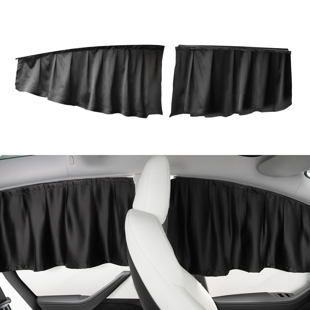 TPARTS Side Window Sun Shade for Tesla Model 3 2018-2026 (Including Model 3 Highland 2024+), Privacy Curtain Blinds Front & Rear Window Shade Blackout Drapes Set of 4 (Standard, Premium, Performance)