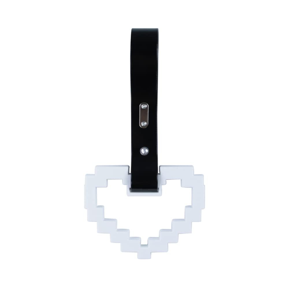 JDM TSURIKAWA White Masic Heart Ring Subway Train Bus Handle Strap Charm Drift