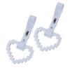 JDM TSURIKAWA White Masic Heart Ring Subway Train Bus Handle Strap Charm Drift 2PCS view 1