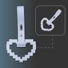 JDM TSURIKAWA White Masic Heart Ring Subway Train Bus Handle Strap Charm Drift 2PCS view 3