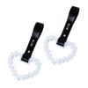 JDM TSURIKAWA White Masic Heart Ring Subway Train Bus Handle Strap Charm Drift 2PCS view 1