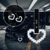 JDM TSURIKAWA White Masic Heart Ring Subway Train Bus Handle Strap Charm Drift 2PCS view 2