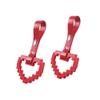 JDM TSURIKAWA Red Masic Heart Ring Subway Train Bus Handle Strap Charm Drift 2PCS view 1