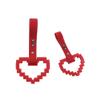 JDM TSURIKAWA Red Masic Heart Ring Subway Train Bus Handle Strap Charm Drift 2PCS view 2