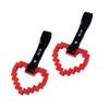 JDM TSURIKAWA Red Masic Heart Ring Subway Train Bus Handle Strap Charm Drift 2PCS view 1