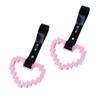 JDM TSURIKAWA Pink Masic Heart Ring Subway Train Bus Handle Strap Charm Drift 2PCS view 1