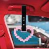 JDM TSURIKAWA Pink Masic Heart Ring Subway Train Bus Handle Strap Charm Drift 2PCS view 3
