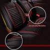 Jialuode Custom Car Seat Covers Fit for LAN_d Roo#ver Discovery Sport 2014-Present 5-Seat Full Set All Weather PU Leather Front Rear Seat Protector with Waterproof Airbag Standard Edition Black Red view 4