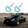JDM TSURIKAWA Blue Glow in the Dark Masic Heart Ring Subway Train Bus Handle Strap Charm Drift 2Pcs view 3
