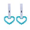JDM TSURIKAWA Blue Glow in the Dark Masic Heart Ring Subway Train Bus Handle Strap Charm Drift 2Pcs view 4