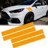 x xotic tech 4X Yellow 21.22" x 3.54" Wrinkle-Free Hood Hash Mark Front Fender Racing Rally Double Stripes Sticker Vinyl view 1