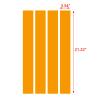 x xotic tech 4X Yellow 21.22" x 3.54" Wrinkle-Free Hood Hash Mark Front Fender Racing Rally Double Stripes Sticker Vinyl view 2