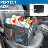 WOLT Car Trunk Organizer with Lid, Collapsible Multi Compartment SUV Organizer with Non-Slip Base Adjustable Straps, Durable Car Organizer and Storage for SUV, Sedan, Truck (Black) view 3