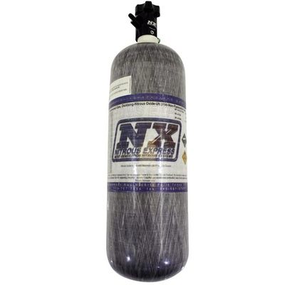 Nitrous Express Composite Bottle W/Lightning 500 Valve, -6 Bottle Nipple (6.79 Dia. X 23.25 Tall) 11152-6