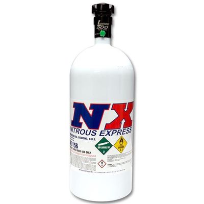 Nitrous Express 10 Lb Bottle W/Lightning 500 Valve, -6 Bottle Nipple (6.89 Dia. X 20.19 Tall) 11100-6