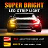 Qasim 12 Inch LED Strip Red Amber Daytime Running Tail Light view 2