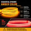 Qasim 12 Inch LED Strip Red Amber Daytime Running Tail Light view 4