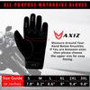AXIZ Motorcycle Gloves for Men & Women, Protected Touchscreen Motorbike Driving Riding Cycling Gloves for MTB BMX Motocross Racing Biker Multipurpose Tactical Gloves view 2