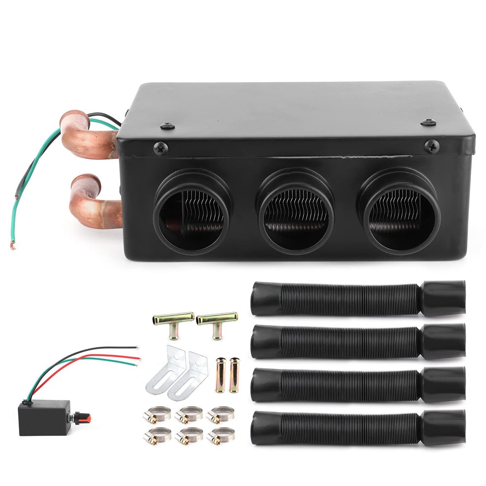 Universal 50W Car Heater 3 Hole Portable Winter Fast Heating Warmer Frost Removing Low Noise Automotive a ir Conditioner for Heating Defrosting , 12V Car Auxiliary Heater , 12V Car Auxiliary Heater ,