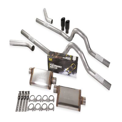 Truck Exhaust Kits - ShopLine Dual Exhaust 3" Fits C/K 10 1/2 Ton 81 to 87