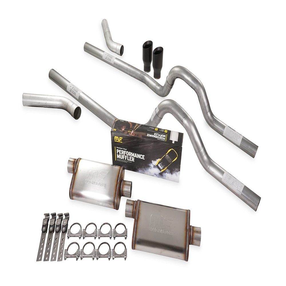 Truck Exhaust Kits - ShopLine Dual Exhaust 3" Fits C/K 10 1/2 Ton 81 to 87