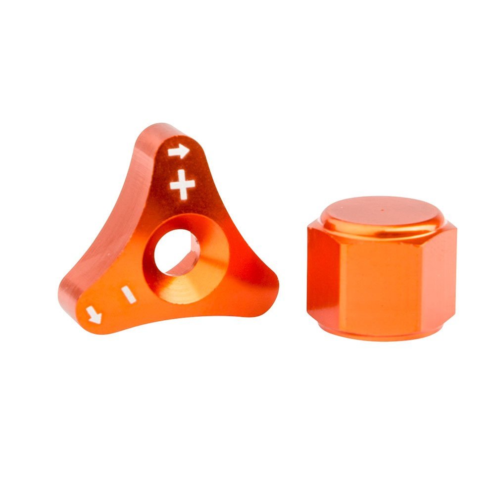 TUSK Billet WP Fork Adjuster Knobs Orange for Husqvarna FC 450 Rockstar Edition 2018-2022