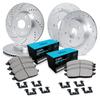 R1 Concepts Front and Rear Brake Kit Fits 2017-2020 Ford Fusion view 1
