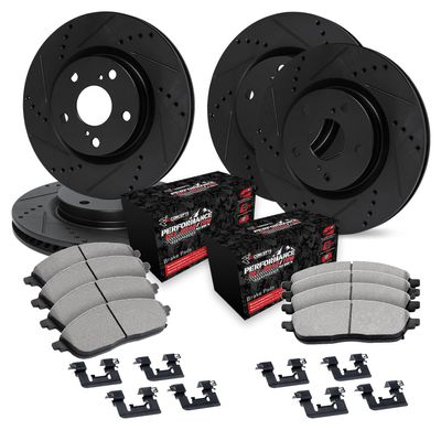 R1 Concepts Front and Rear Brake Kit Fits 2006-2010 Jeep Grand Cherokee