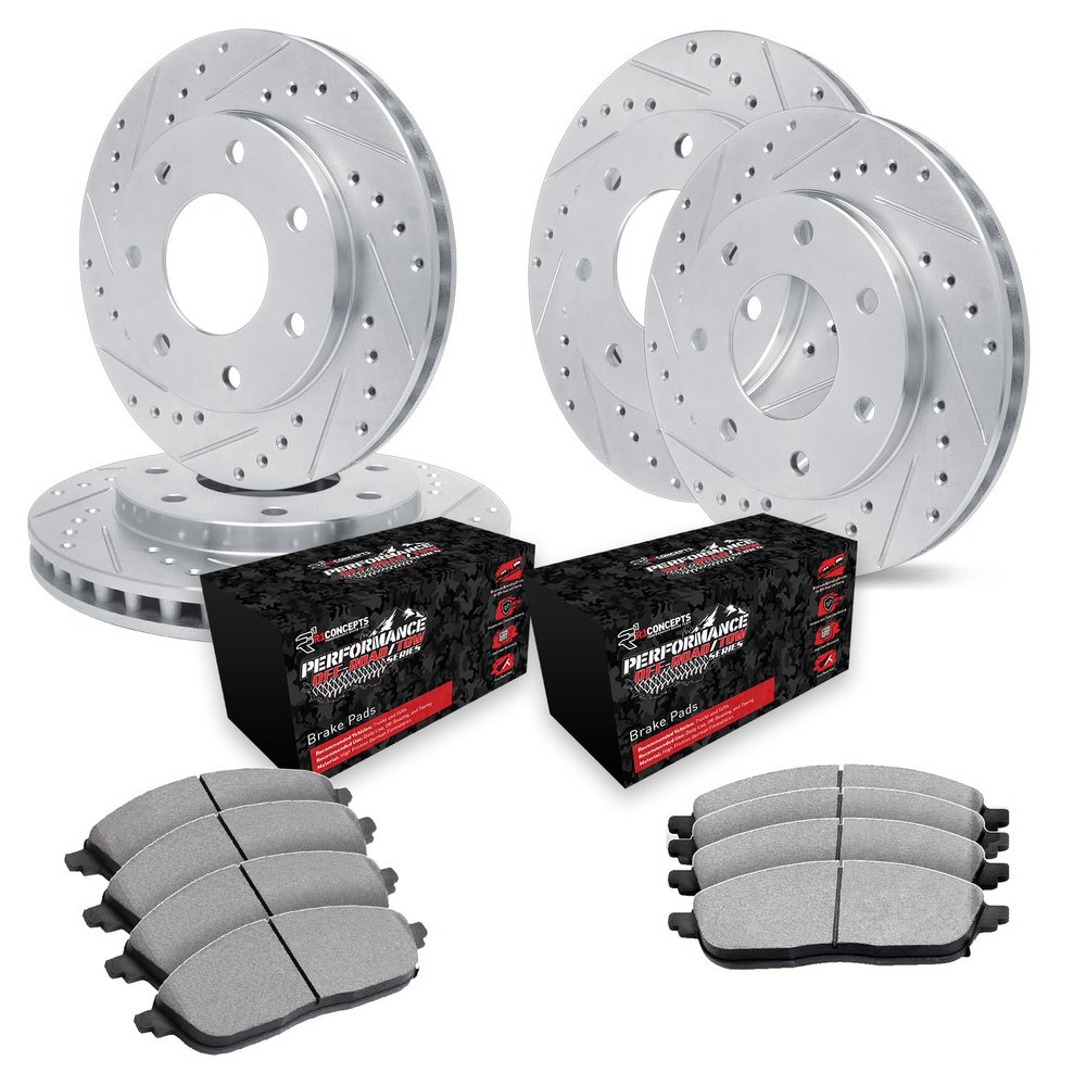R1 Concepts Front and Rear Brake Kit Fits 2004-2008 Ford F-150
